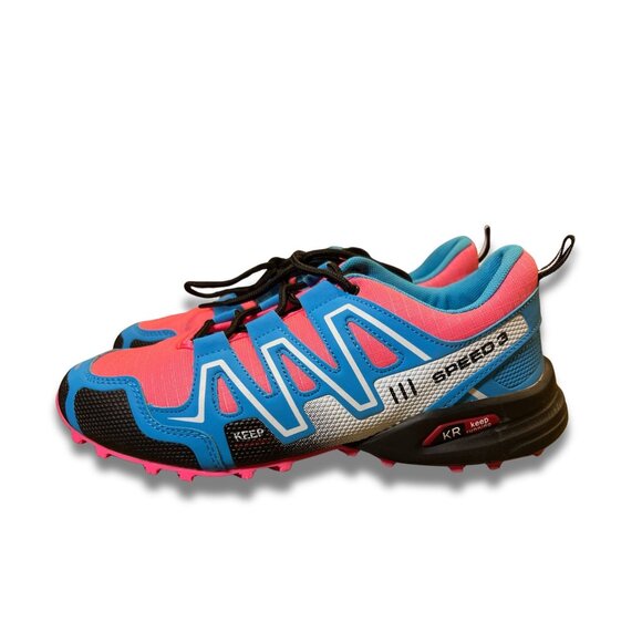 Salomon Speedcross 3 Trail Running Shoes Size 40 Pink/Blue Lightweight & Durable - Picture 3 of 8